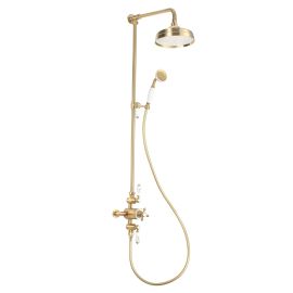 Vasca 1863 Thermostatic Shower Kit - Brushed Brass