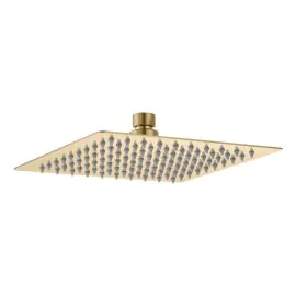 Vasca Cosmo 200mm Square Ultraslim Showerhead - Brushed Brass