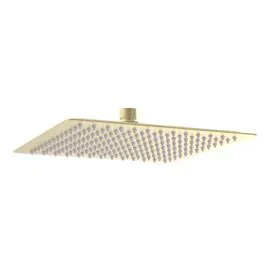 Vasca Cosmo 250mm Square Ultraslim Showerhead - Brushed Brass
