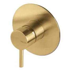 Vema Tiber Single Outlet Shower Mixer - Brushed Brass DICM0840