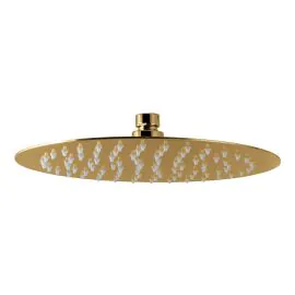 Vema Tiber 250mm Round Showerhead - Brushed Brass DICM0858