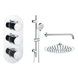 Vasca Urus Round Shower Valve & Kit Pack 3 - Chrome