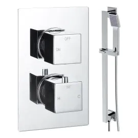 Vasca Cosmo Square Shower Valve & Kit Pack 2 - Chrome