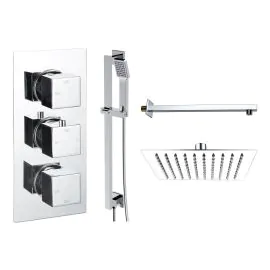 Vasca Cosmo Square Shower Valve & Kit Pack 3 - Chrome
