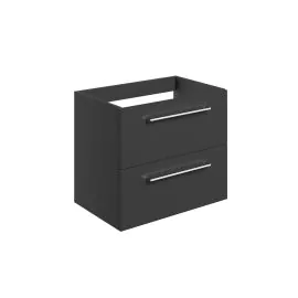 Vasca Forte 590mm Wall Hung 2 Drawer Basin Unit (No Top) - Anthracite Gloss 