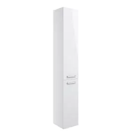 Vasca Fino 350mm Floor Standing 2 Door Tall Unit - White Gloss 