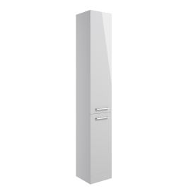 Vasca Fino 350mm Floor Standing 2 Door Tall Unit - Grey Gloss 