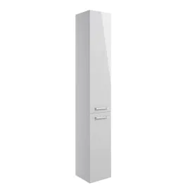 Vasca Forte 350mm Floor Standing 2 Door Tall Unit - Grey Gloss 