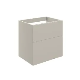 Vasca Sicily 590mm Wall Hung 2 Drawer Basin Unit (No Top) - Matt Latte 