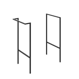 Vasca Sicily Optional Frame with Integrated Towel Rail - Matt Black 