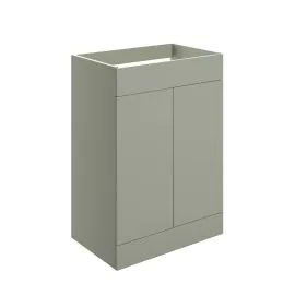 Vasca Sicily 590mm Floor Standing 2 Door Basin Unit (No Top) - Matt Olive Green 