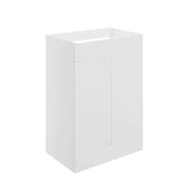 Vasca Sicily 590mm Floor Standing 2 Door Basin Unit (No Top) - Matt White 