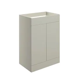 Vasca Sicily 590mm Floor Standing 2 Door Basin Unit (No Top) - Matt Latte 