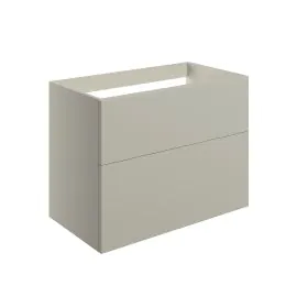 Vasca Sicily 790mm Wall Hung 2 Drawer Basin Unit (No Top) - Matt Latte 