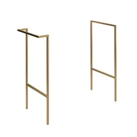 Vasca Sicily Optional Frame with Integrated Towel Rail - Brushed Brass 