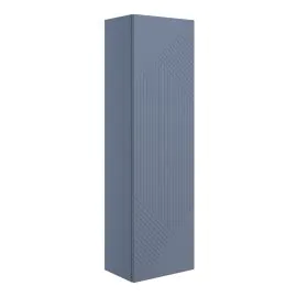Vasca Fila 350mm Wall Hung 1 Door Tall Unit - Matt Smoke Blue 