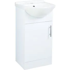 Vasca Idro 450mm Basin Unit & Basin - White Gloss 