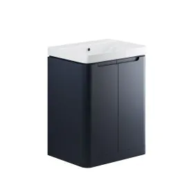 Vasca Aquino 605mm 2 Door Floor Standing Basin Unit - Matt Indigo 