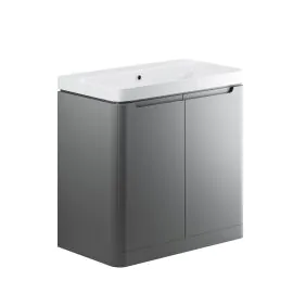 Vasca Aquino 805mm 2 Door Floor Standing Basin Unit - Matt Grey 