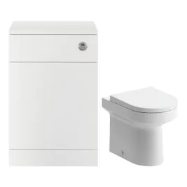 Vasca Idro 500mm WC Unit & BTW Pan Pack - White Gloss 