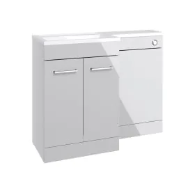 Vasca Fino 1000mm F/S L-Shape Pack & Basin (RH) - Grey Gloss 