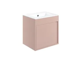 Vasca Rapallo 510mm Wall Hung Unit Inc. Basin - Matt Antique Rose 