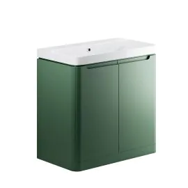 Vasca Aquino 805mm 2 Door Floor Standing Basin Unit - Matt Sage Green 