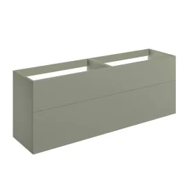 Vasca Sicily 1180mm Wall Hung 4 Drawer Basin Unit (No Top) - Matt Olive Green 