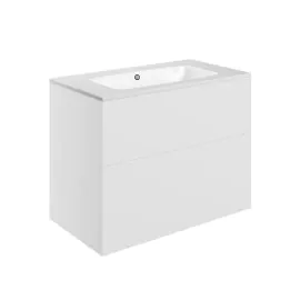 Vasca Sicily 815mm Wall Hung 2 Drawer Basin Unit & 1TH Basin - Matt White 