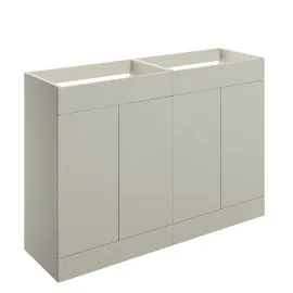 Vasca Sicily 1180mm Floor Standing 4 Door Basin Unit (No Top) - Matt Latte 