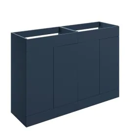 Vasca Sicily 1180mm Floor Standing 4 Door Basin Unit (No Top) - Matt Deep Blue 