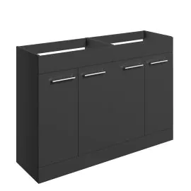Vasca Forte 1180mm Floor Standing 2 Door Basin Unit Run (No Top) - Anthracite Gloss 