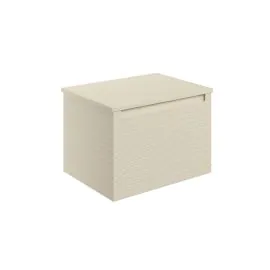 Vasca Costola 600mm Wall Hung 1 Drawer Basin Unit & Worktop - Matt Cotton 