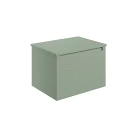 Vasca Costola 600mm Wall Hung 1 Drawer Basin Unit & Worktop - Matt Willow Green 
