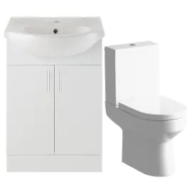 Vasca Idro 550mm Vanity & C/C Toilet Pack