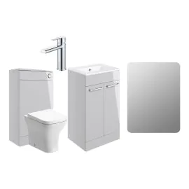 Vasca Forte 510mm F/S Furniture Pack - Grey Gloss w/Chrome Finishes