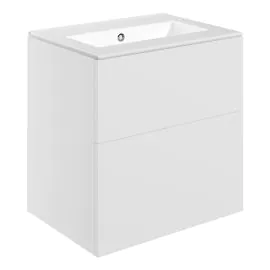 Vasca Sicily 610mm Wall Hung 2 Drawer Basin Unit & 0TH Basin - Matt White 