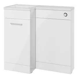Vasca Fino 900mm F/S L-Shape Pack & Basin (LH) - White Gloss 