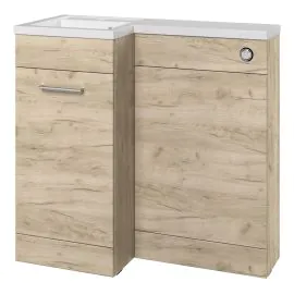 Vasca Fino 900mm F/S L-Shape Pack & Basin (LH) - Oak 