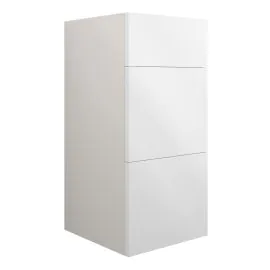 Vasca Liscio 300mm Standard 3 Drawer Unit - White Gloss (Grey Cab) 