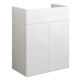 Vasca Liscio 500mm Standard Basin Unit - White Gloss (Grey Cab) 
