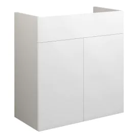 Vasca Liscio 600mm Standard Basin Unit - White Gloss (Grey Cab) 