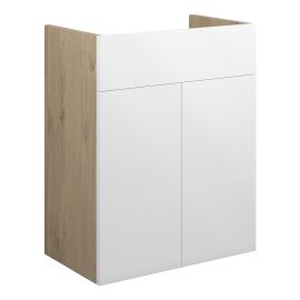 Vasca Liscio 500mm Standard Basin Unit - White Gloss (Oak Cab) 