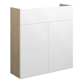 Vasca Liscio 600mm Slim Basin Unit - White Gloss (Oak Cab) 