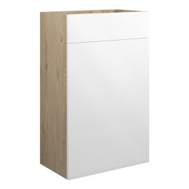 Vasca Liscio 500mm Standard WC Unit - White Gloss (Oak Cab) 