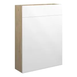 Vasca Liscio 600mm Slim WC Unit - White Gloss (Oak Cab) 