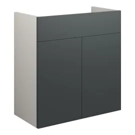 Vasca Liscio 600mm Standard Basin Unit - Matt Graphite Grey (Grey Cab) 
