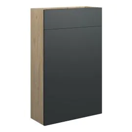Vasca Liscio 500mm Slim WC Unit - Matt Graphite Grey (Oak Cab) 