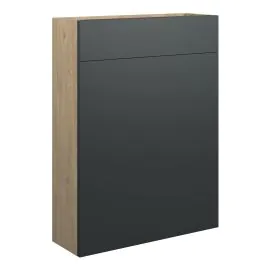 Vasca Liscio 600mm Slim WC Unit - Matt Graphite Grey (Oak Cab) 