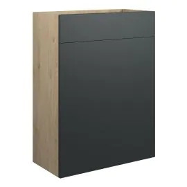 Vasca Liscio 600mm Standard WC Unit - Matt Graphite Grey (Oak Cab) 